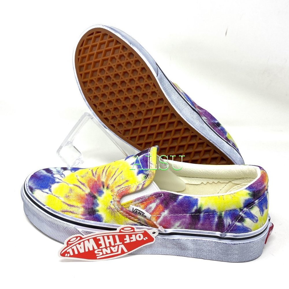 🎁 Santa’s Special 🎄 VANS Vans Classic Slip On Washed Tie-Dye Men’s VN0A4U3819X - Picture 4 of 8